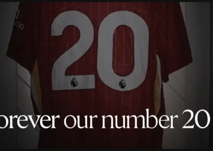 利物浦官宣：20号球衣随若塔传奇永久封存